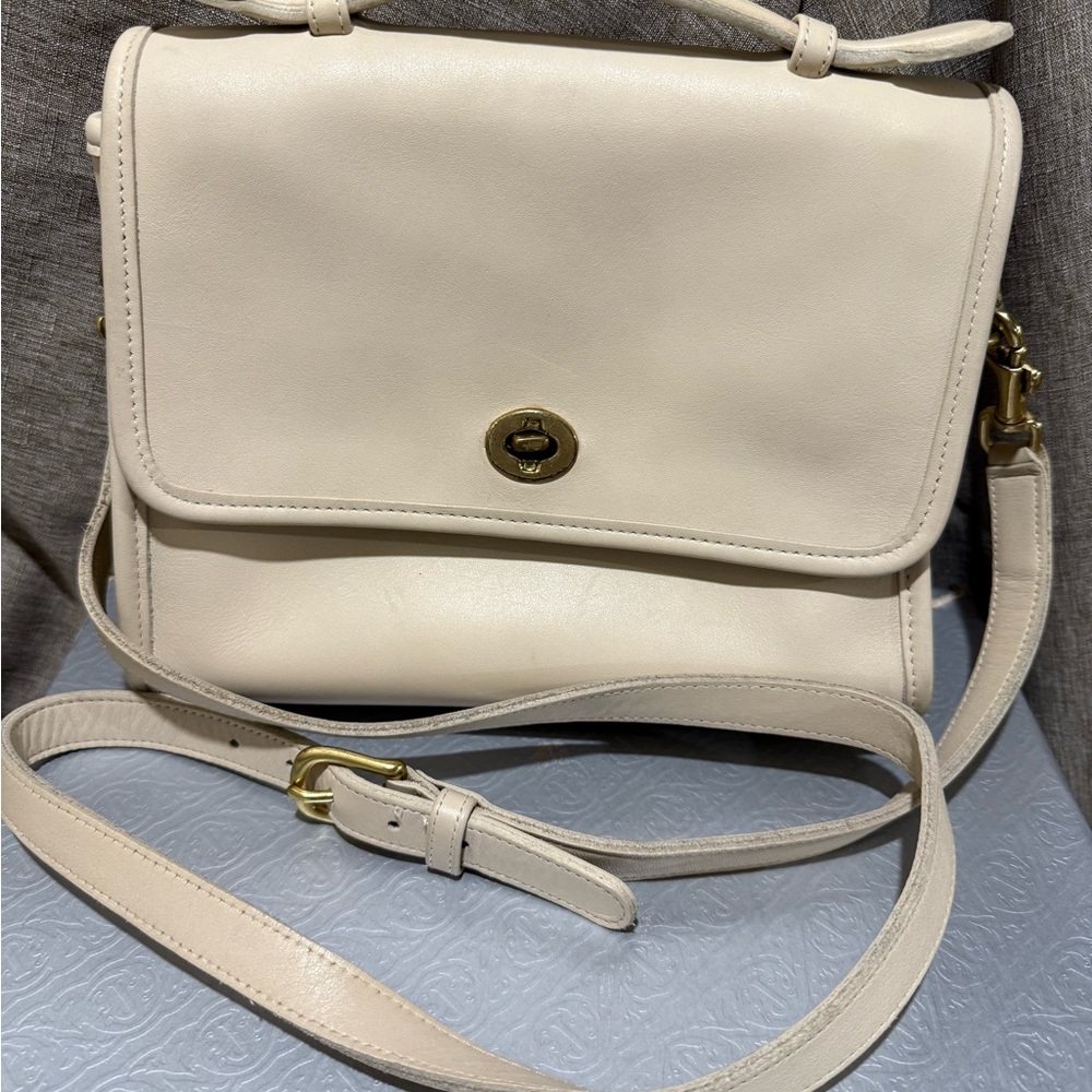 Coach Vintage Bone Leather Court Satchel